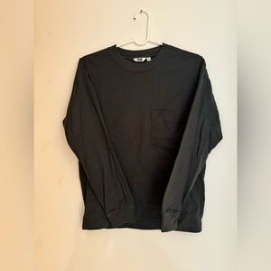 Uniqlo Black Pocket Long Sleeve T-Shirt — XXS